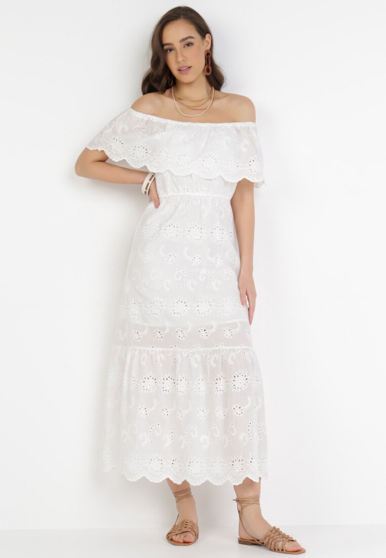 Biała Sukienka Aqialise