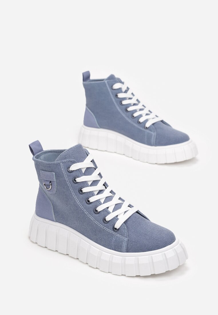 Niebieskie Sneakersy Praxethe