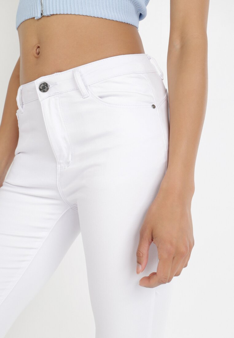 Białe Spodnie Skinny Astranthe