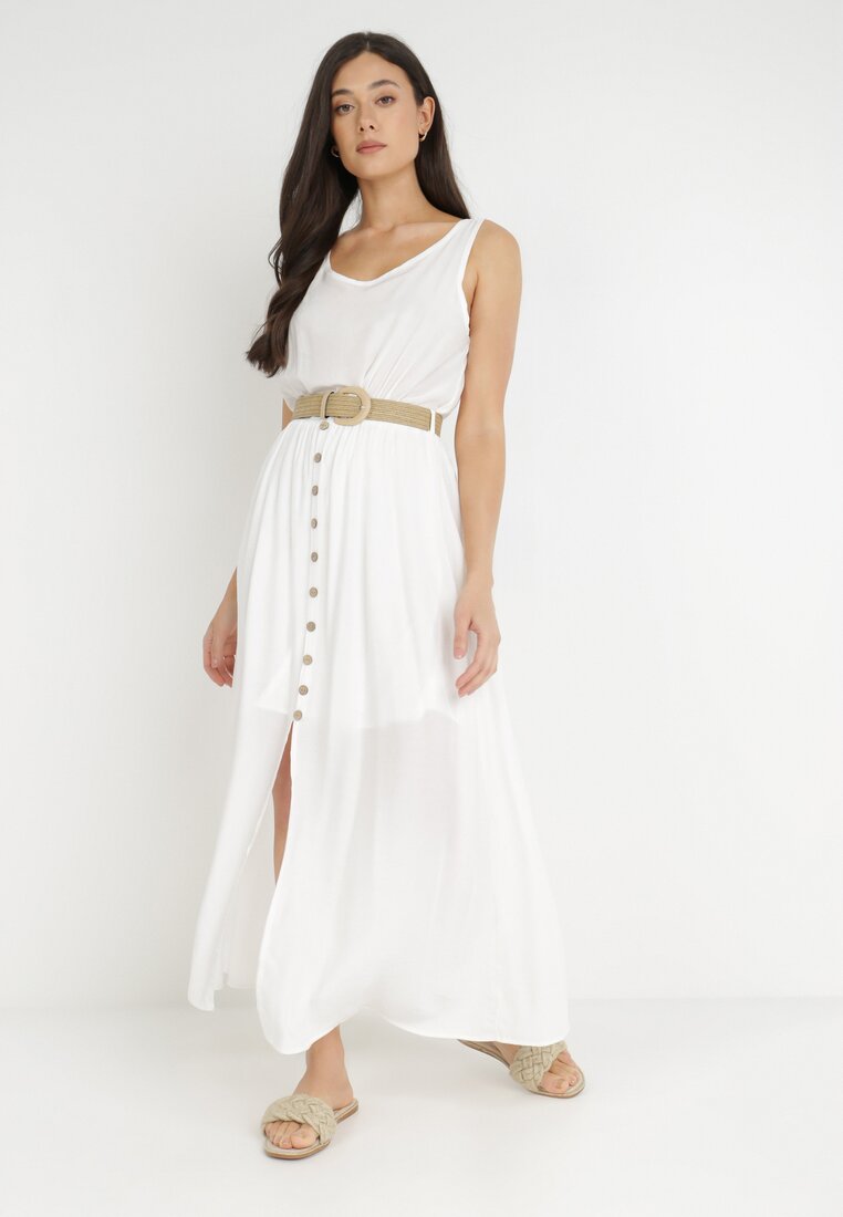Biała Sukienka Cherinoe