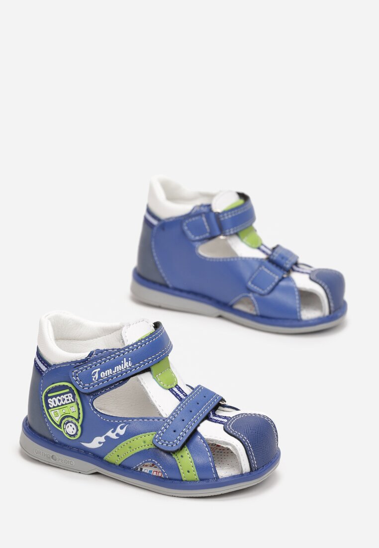 Niebiesko-Zielone Sandały Azena