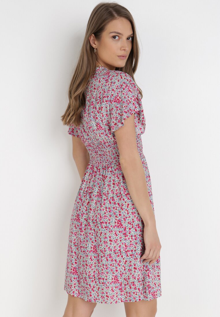 Biało-Fuksjowa Sukienka Wifethro