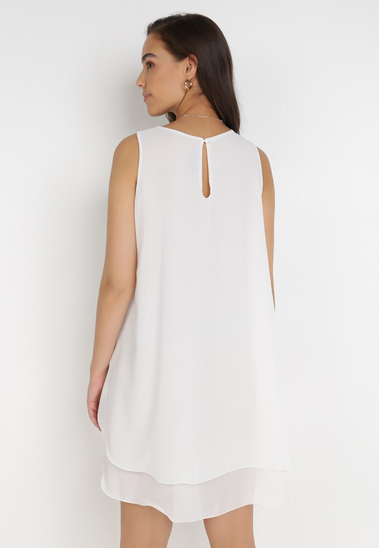 Biała Sukienka Laminise