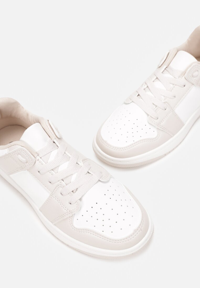 Biało-Beżowe Sneakersy Treman