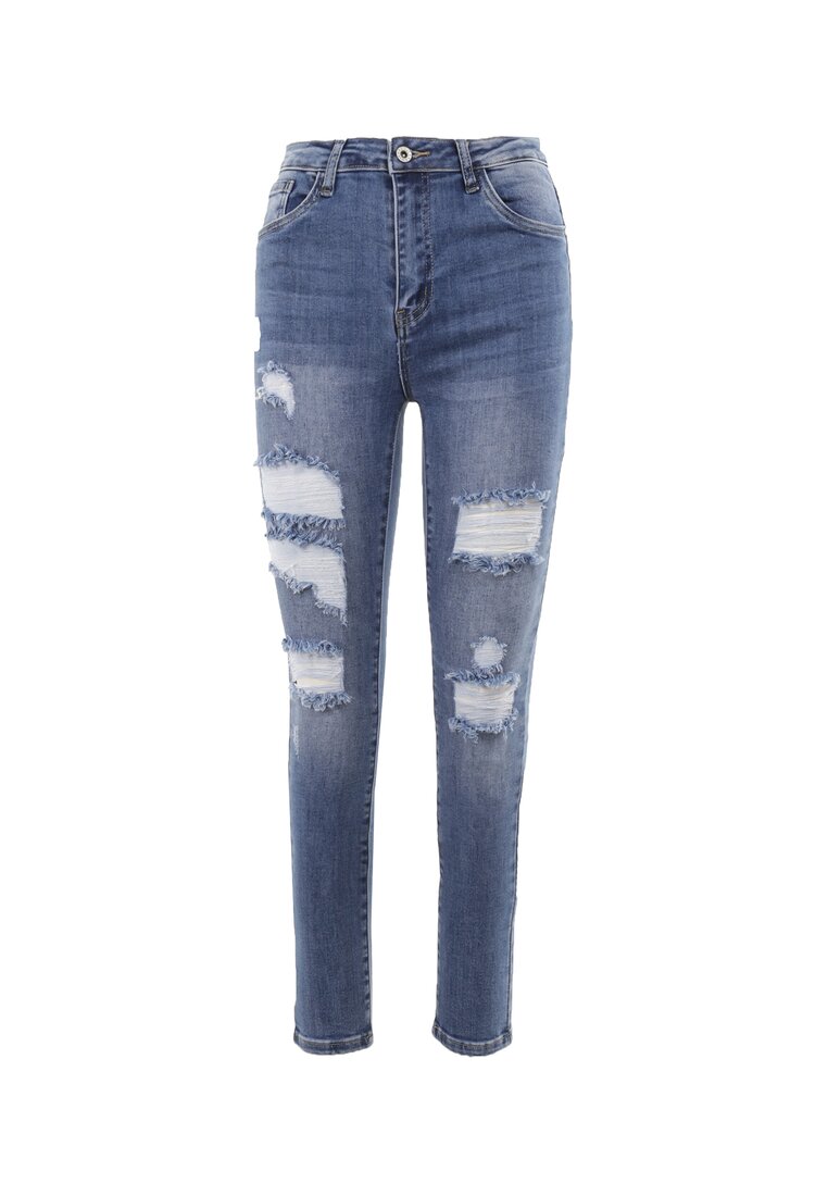 Niebieskie Jeansy Skinny Meninassa