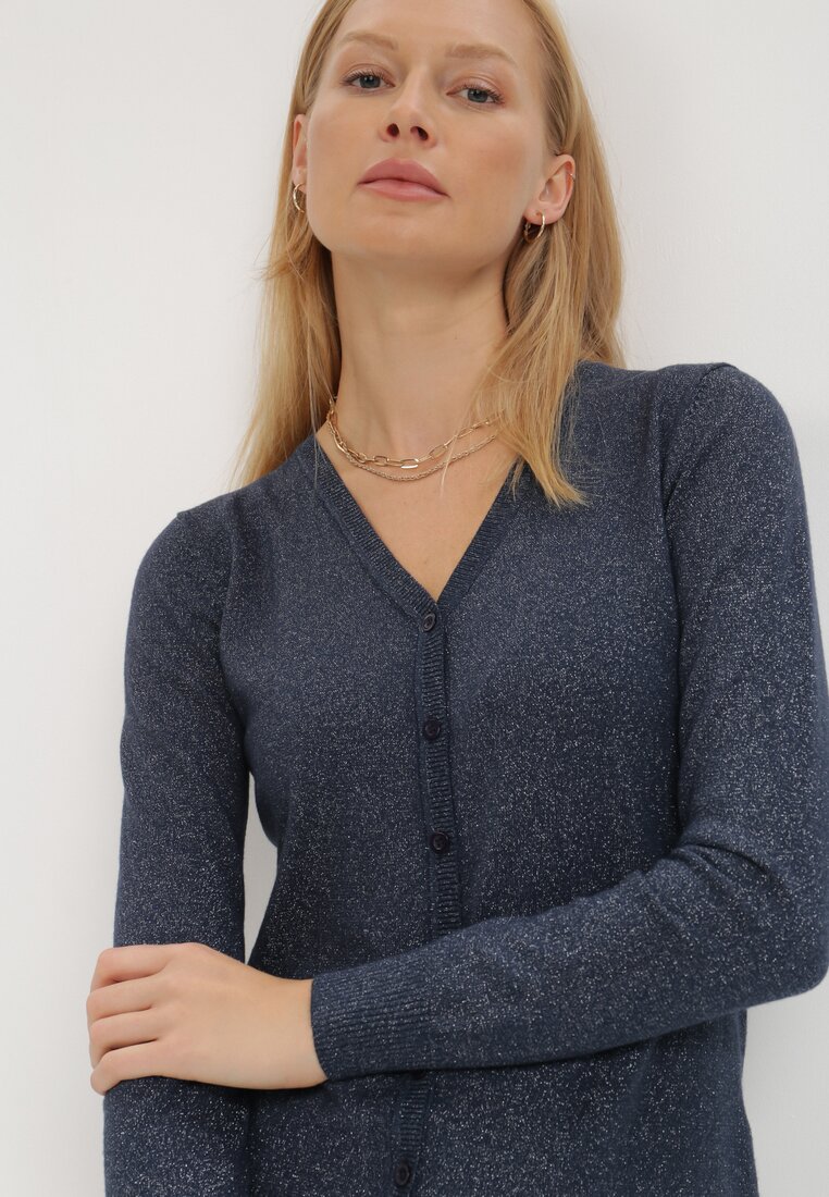 Tengerész kék kardigán