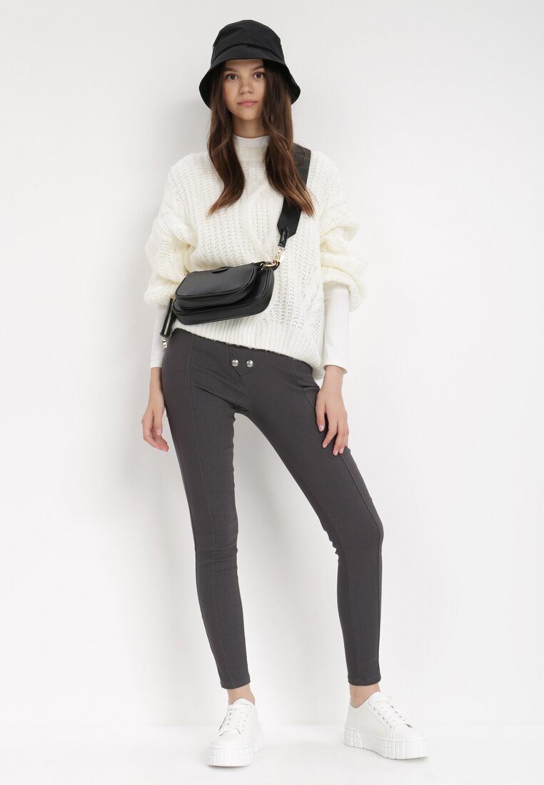 Ciemnoszare Spodnie Skinny Alcelos