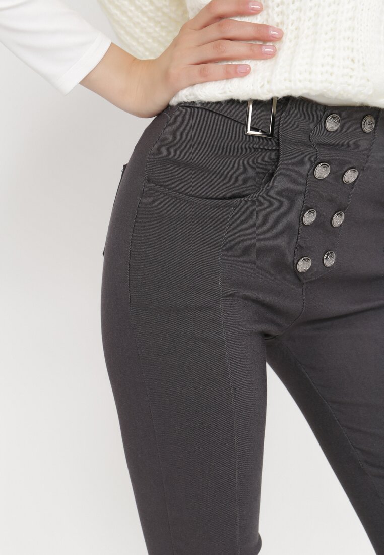 Ciemnoszare Spodnie Skinny Alcelos
