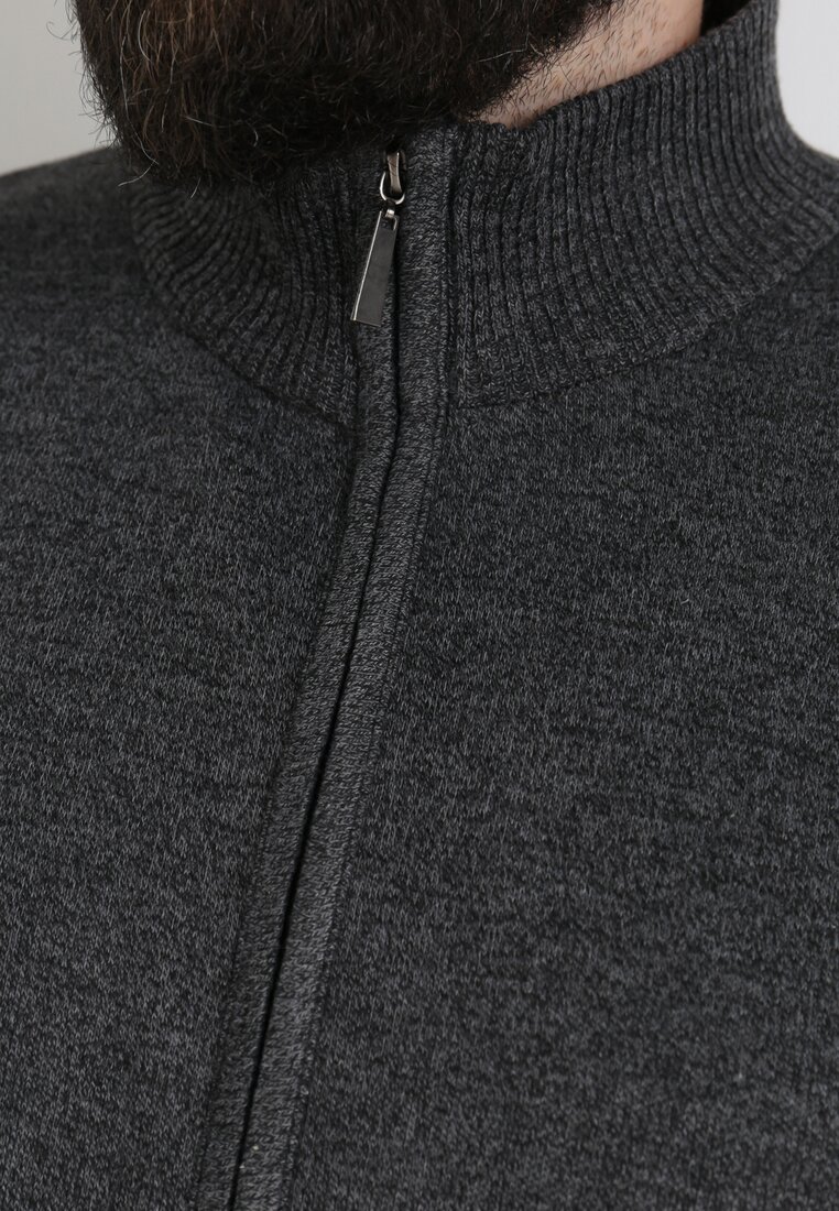 Ciemnoszary Sweter Z Wełną Asoania