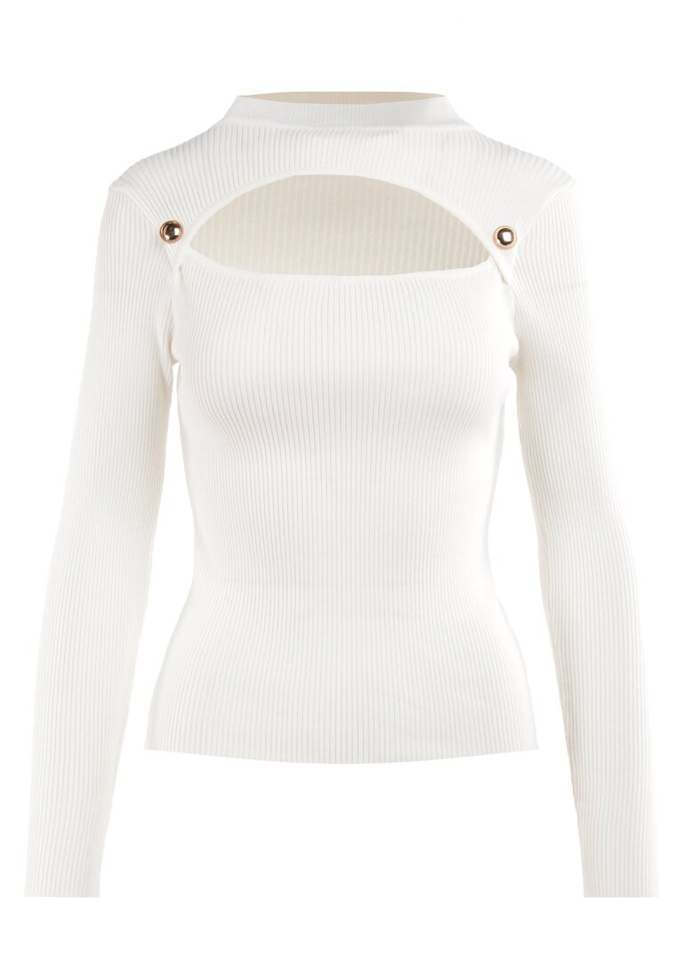 Biały Sweter Melelle