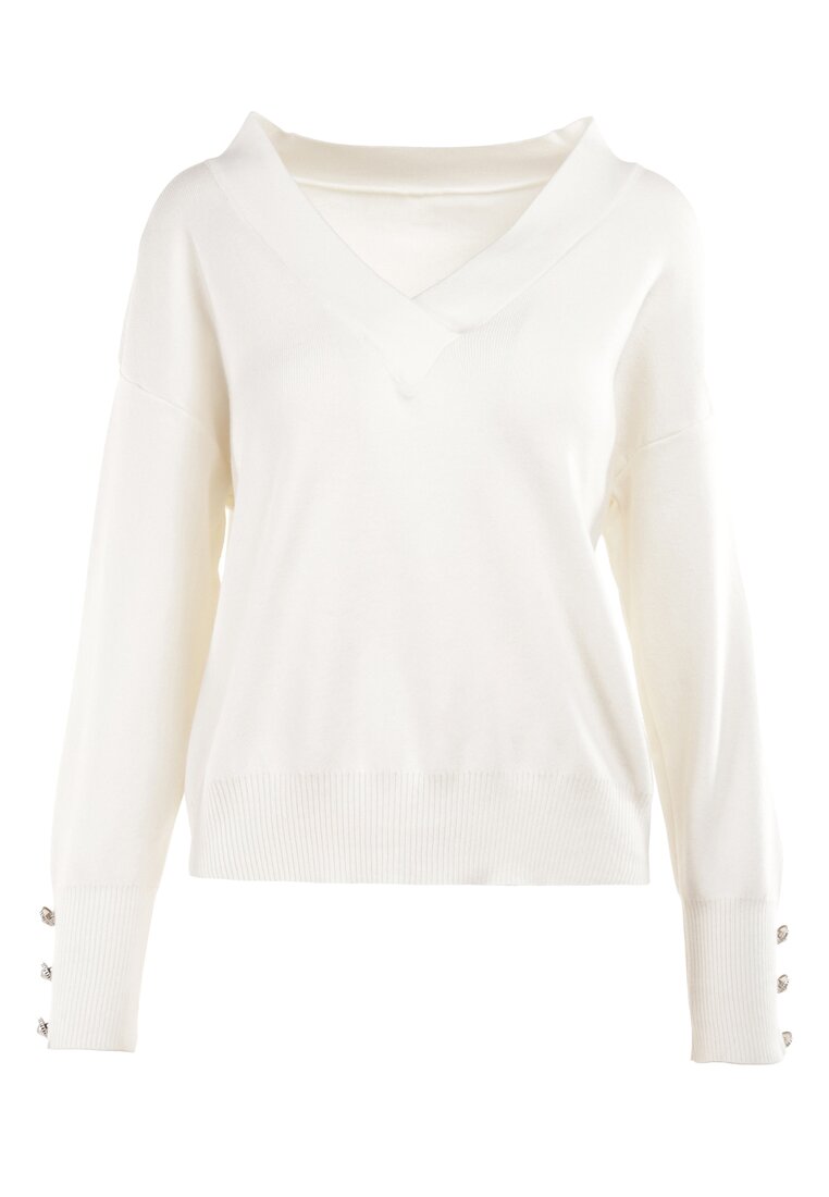 Biały Sweter Helomene