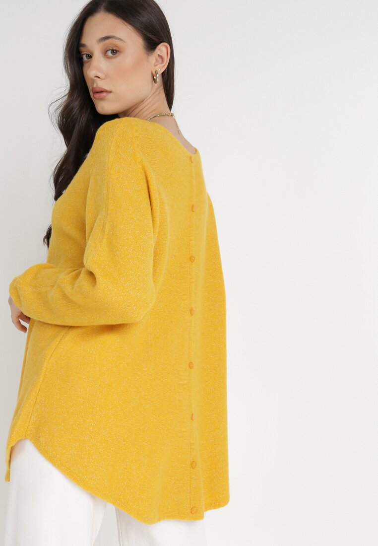 Żółty Sweter Z Wełną Kasosa
