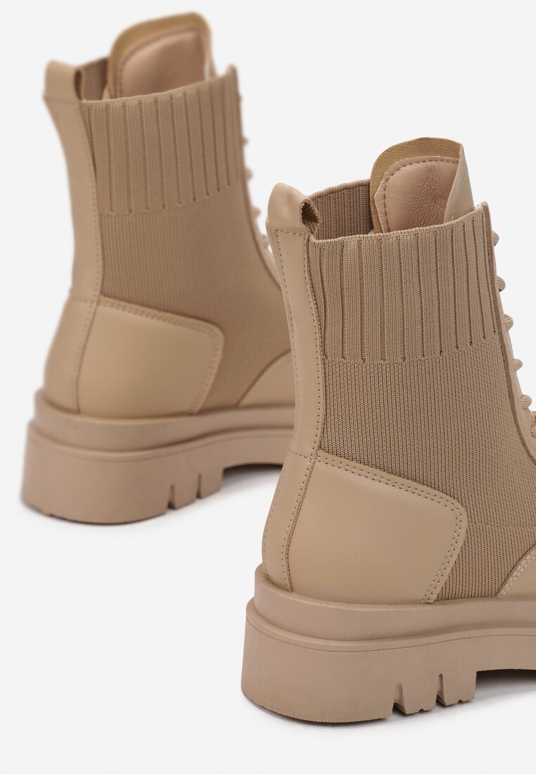 Ciemnobeżowe Botki Nyrie