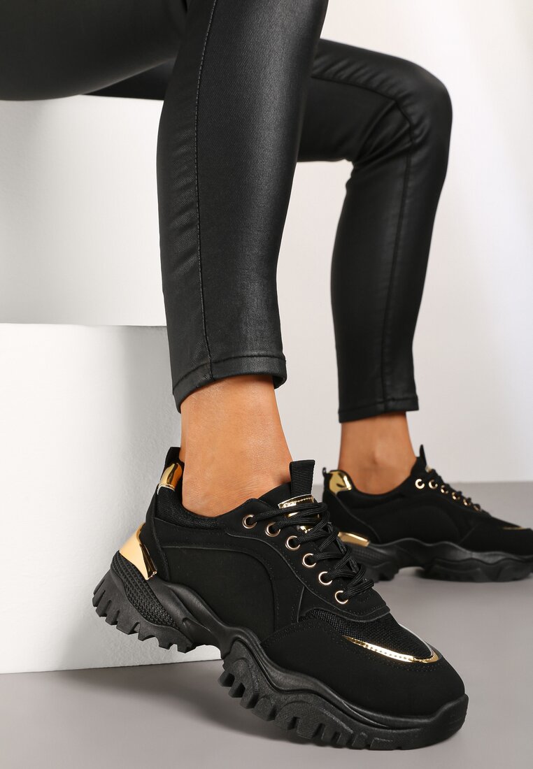 Czarne Sneakersy Achonia