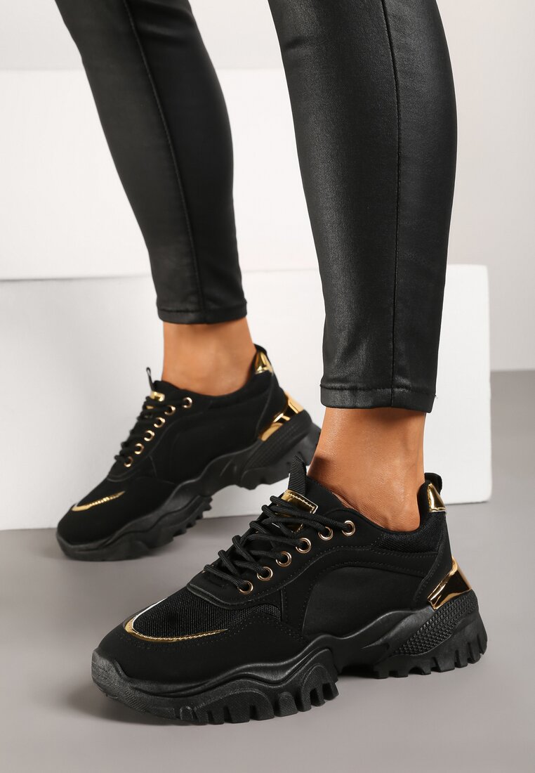 Czarne Sneakersy Achonia
