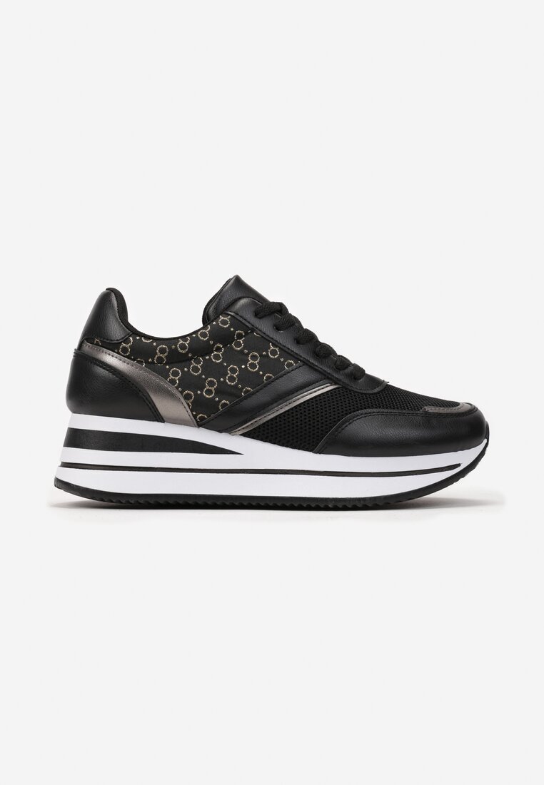 Czarne Sneakersy Aegobe