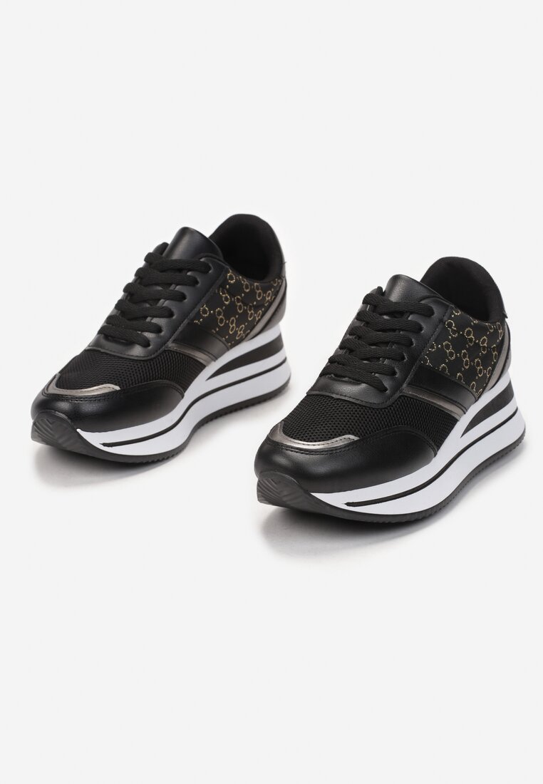 Czarne Sneakersy Aegobe