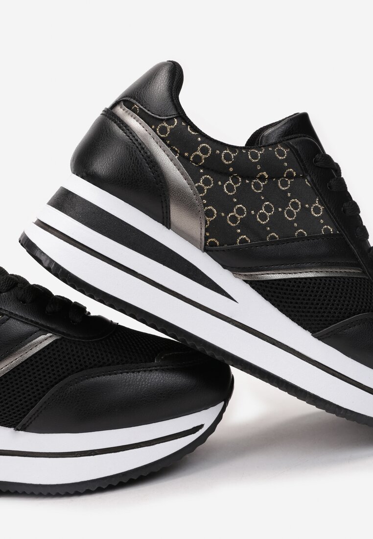Czarne Sneakersy Aegobe