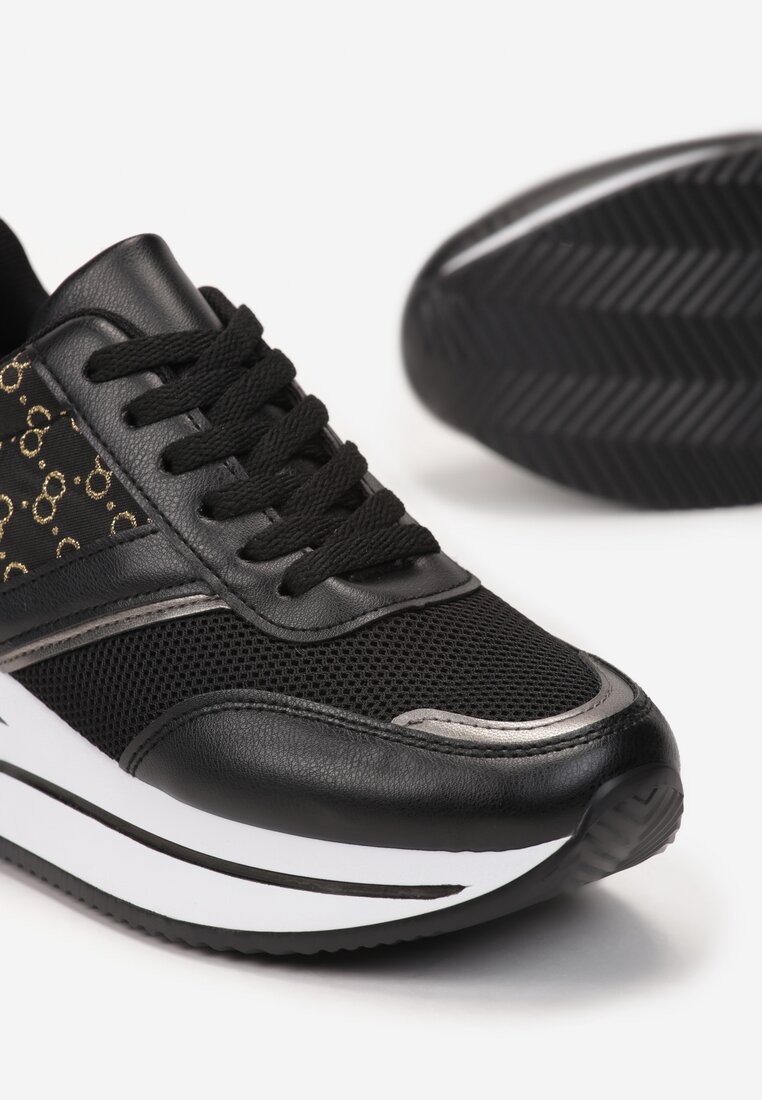 Czarne Sneakersy Aegobe