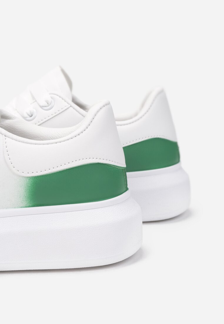 Biało-Zielone Sneakersy Dorobe
