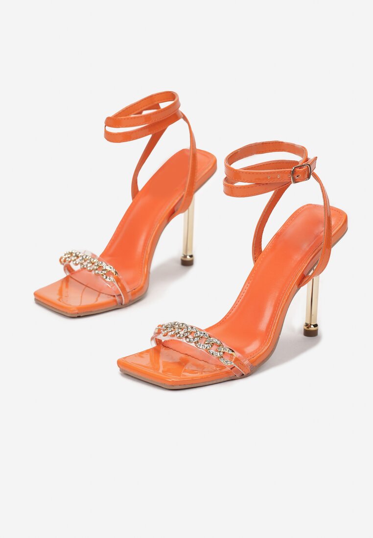 Pomarańczowe Sandały Dianenia