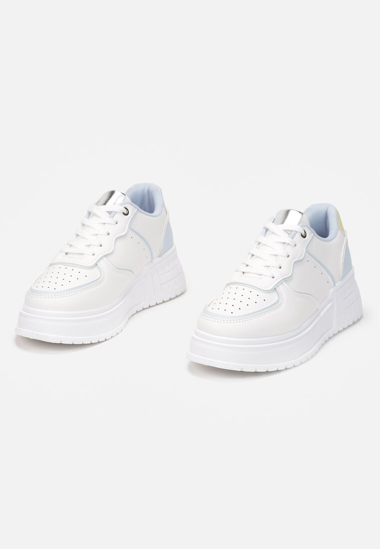 Biało-Niebieskie Sneakersy Naesyne
