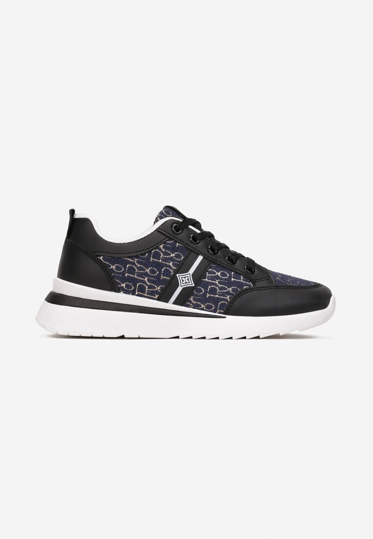 Czarno-Granatowe Sneakersy Kephiope