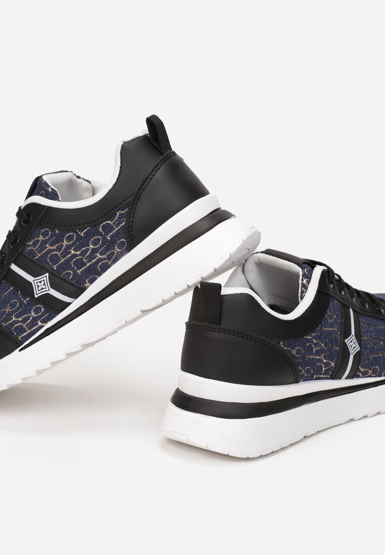 Czarno-Granatowe Sneakersy Kephiope