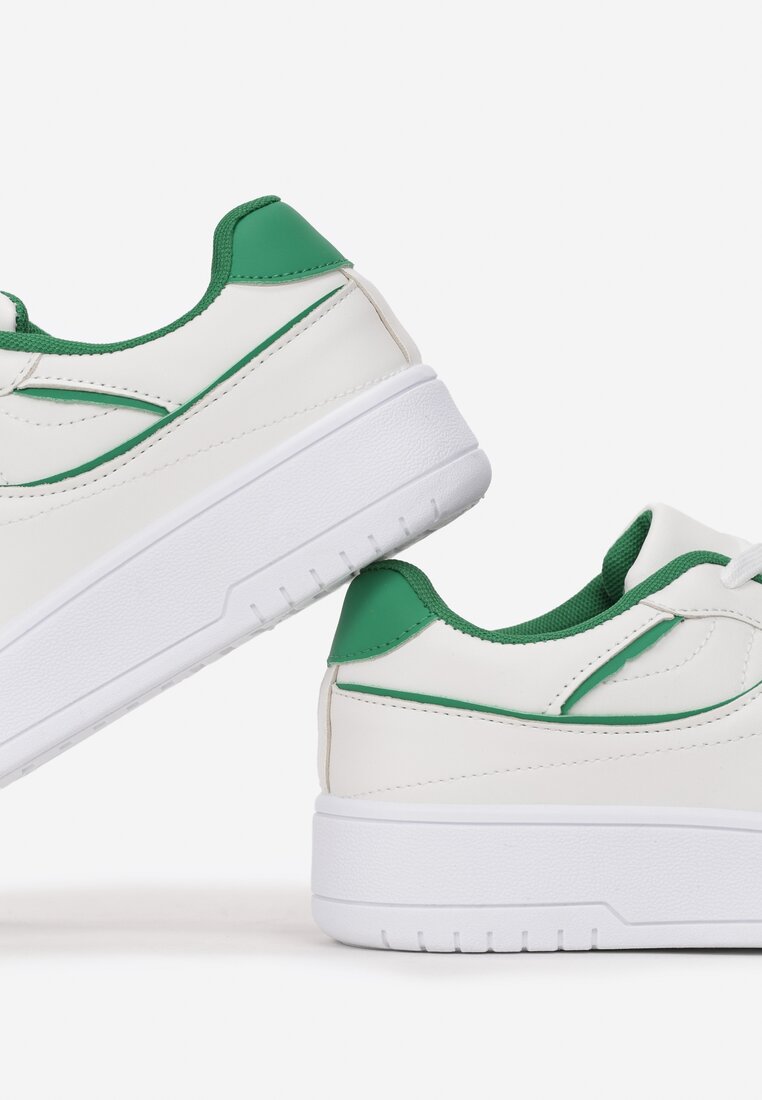 Biało-Zielone Sneakersy Coranie