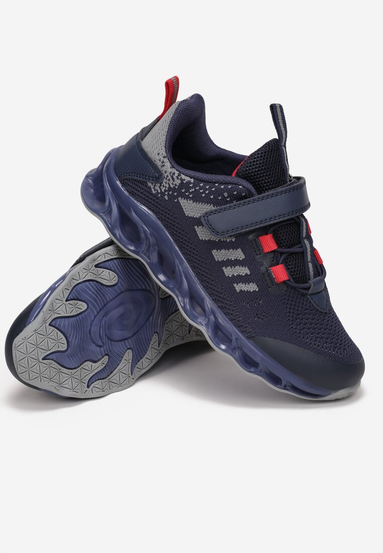 Granatowe Buty Sportowe LED Naesyne