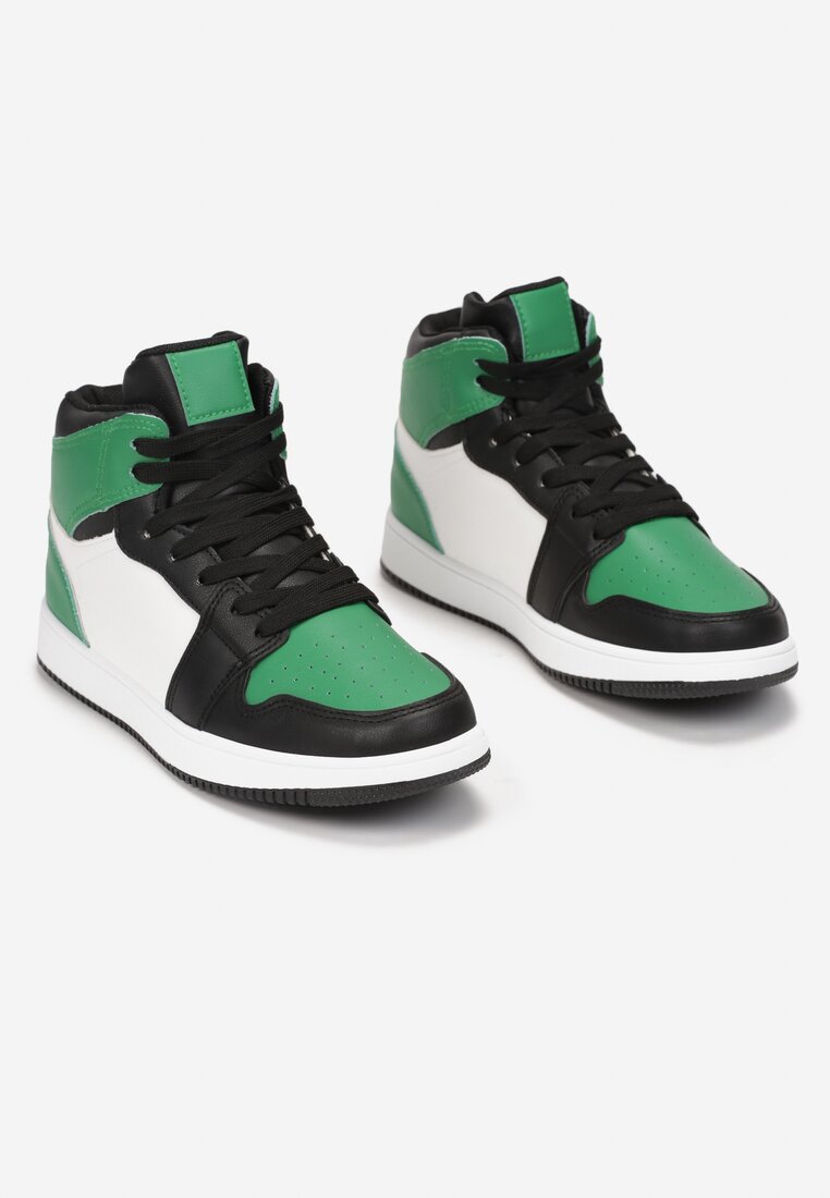 Biało-Zielone Sneakersy Kepheris