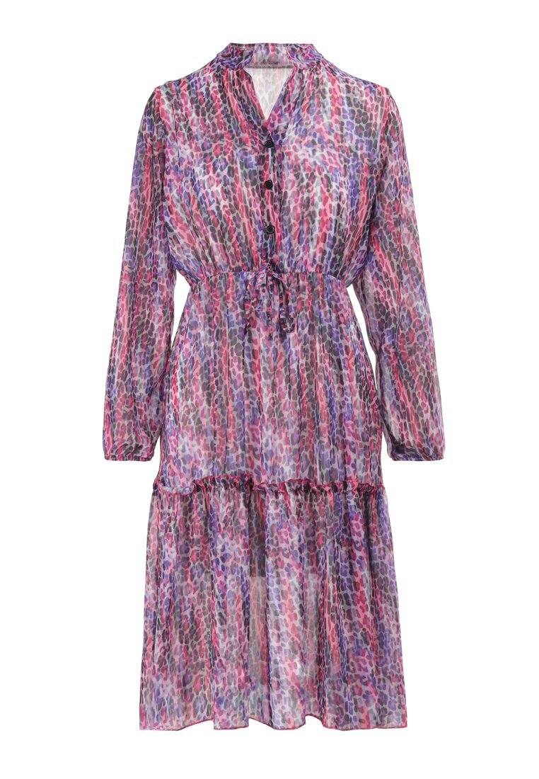 Różowo-Fioletowa Sukienka Hyronice