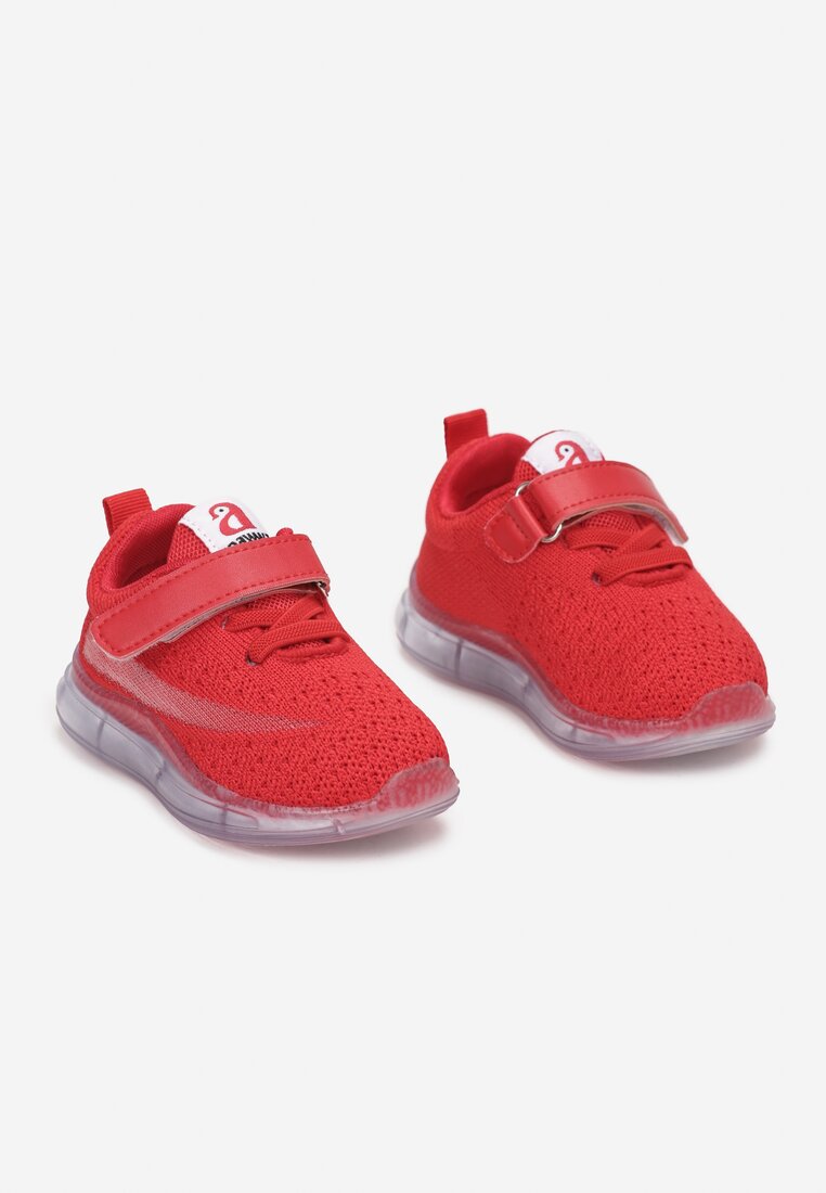 Czerwone Buty Sportowe z Podeszwą LED Agiope