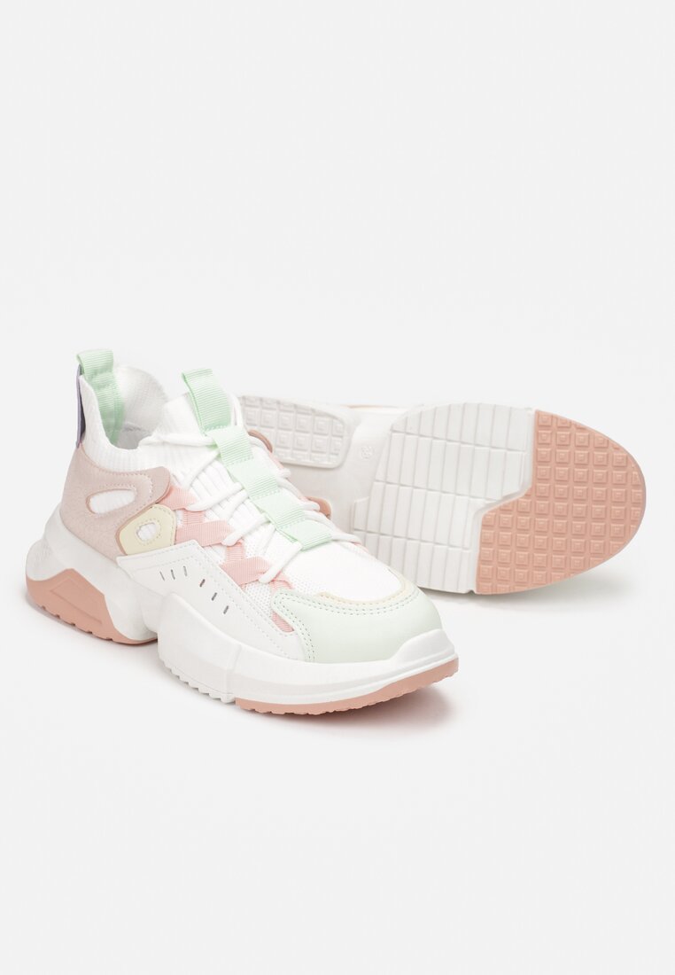 Biało-Różowe Sneakersy Demesilea