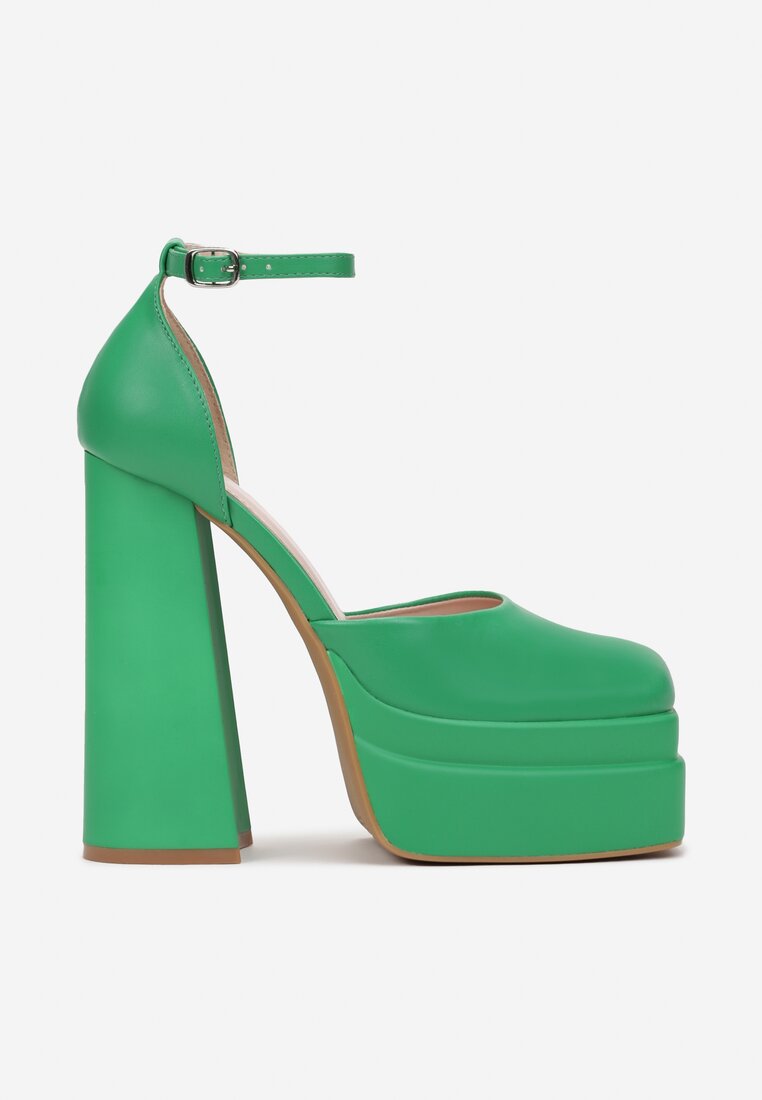 Zielone Sandały Khloriore
