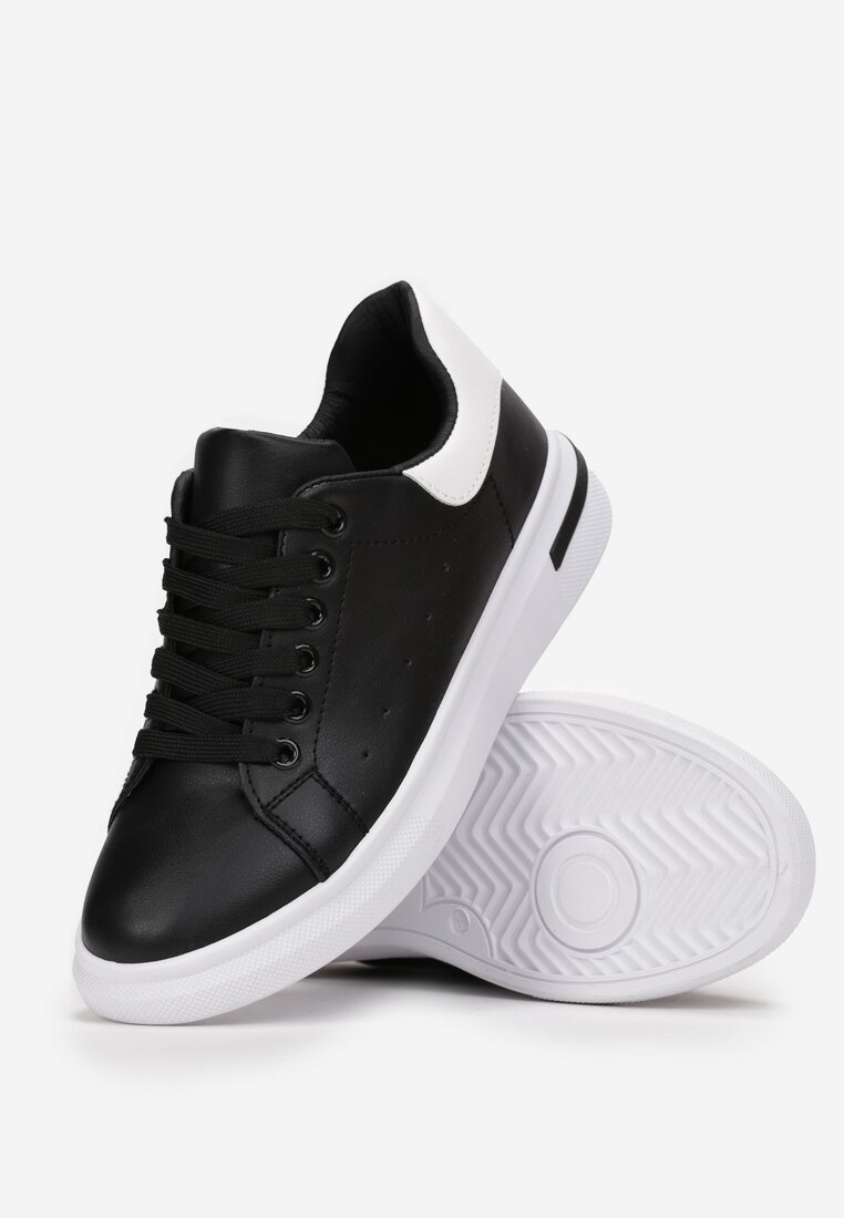 Czarno-Białe Sneakersy Pelapius