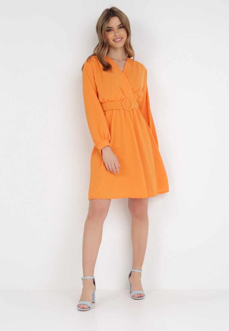 Pomarańczowa Sukienka Feodix