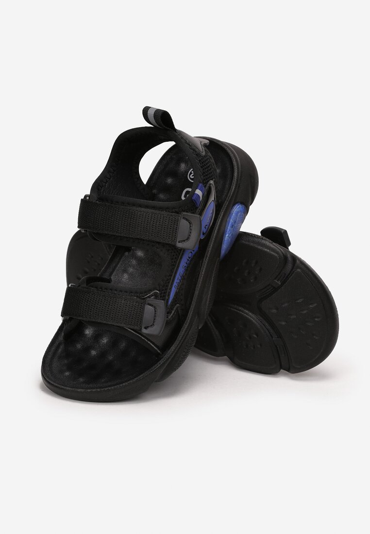 Sandale Negre cu albastru