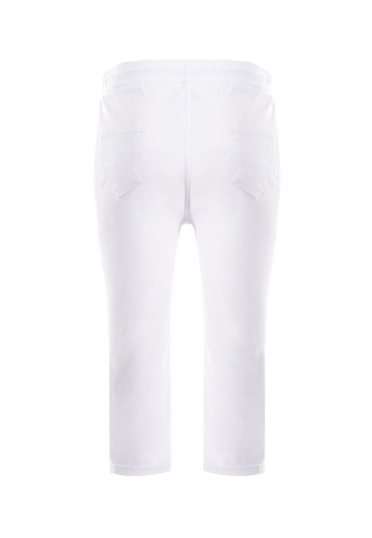 Białe Spodnie Helanie
