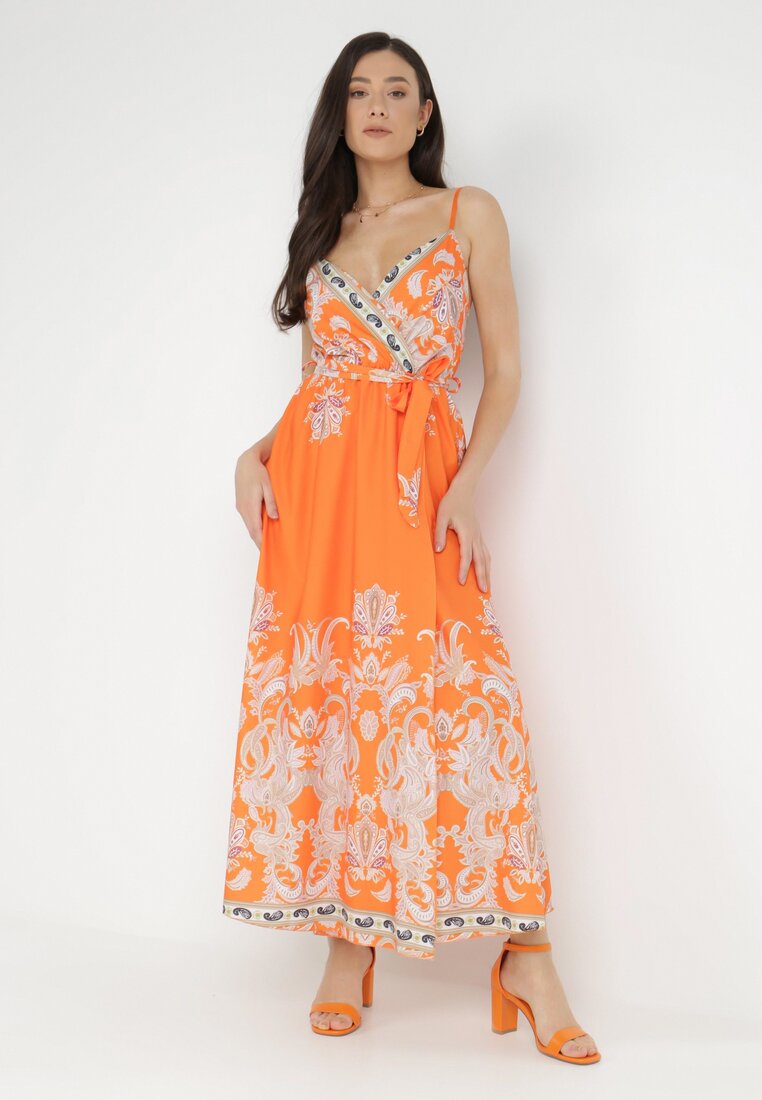 Pomarańczowa Sukienka Astippe