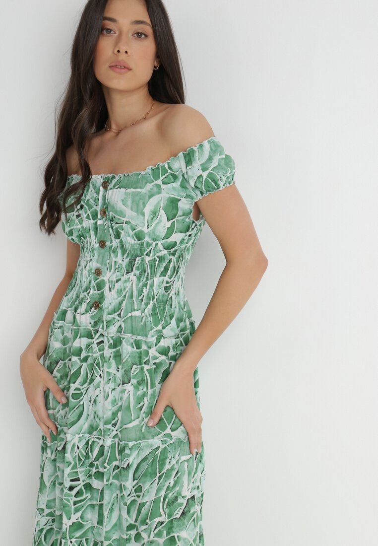 Zielona Sukienka z Wiskozy Ennoi