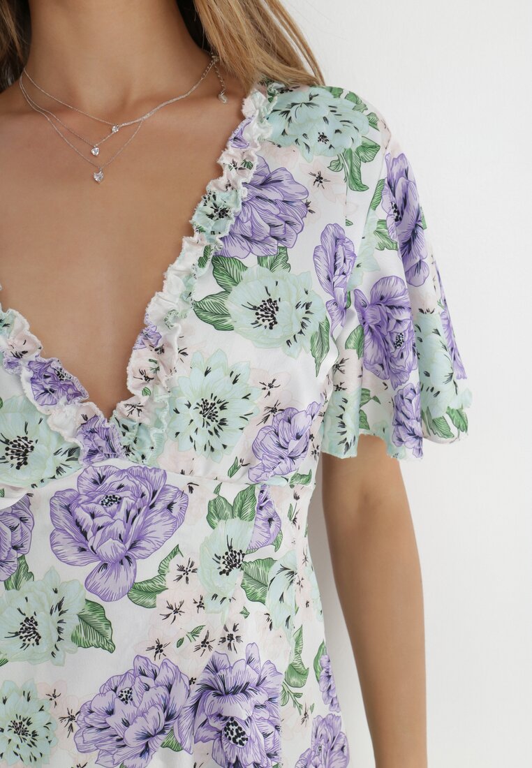 Biała Sukienka Satynowa Phaelon