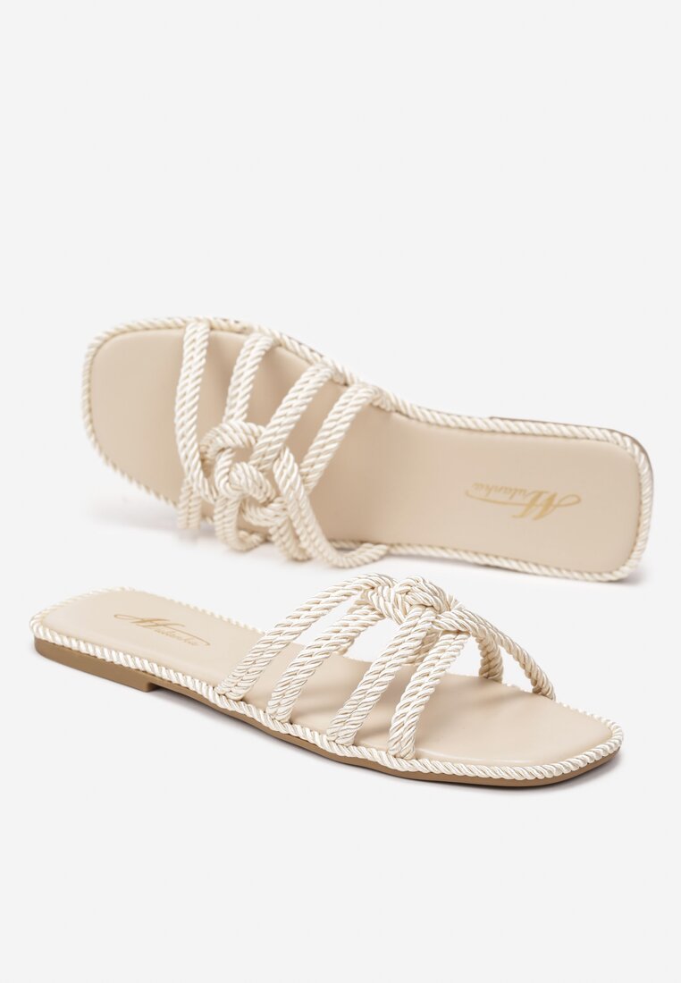 Beżowe Klapki Anastetus