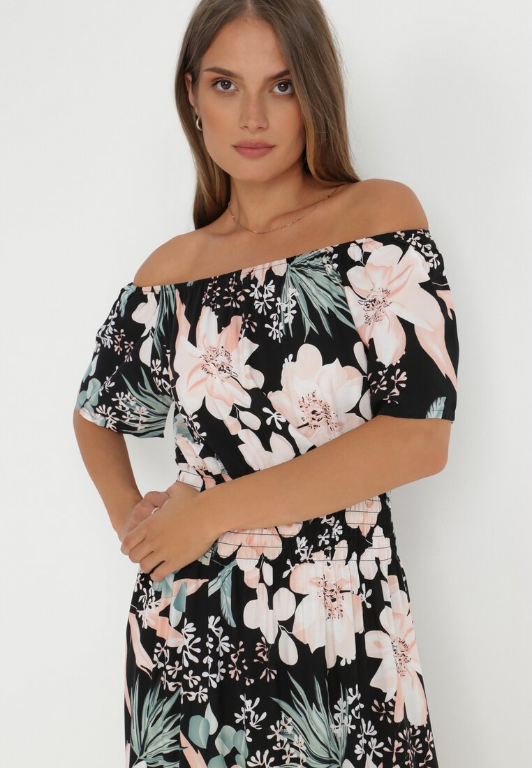 Czarno-Różowa Sukienka Meeley