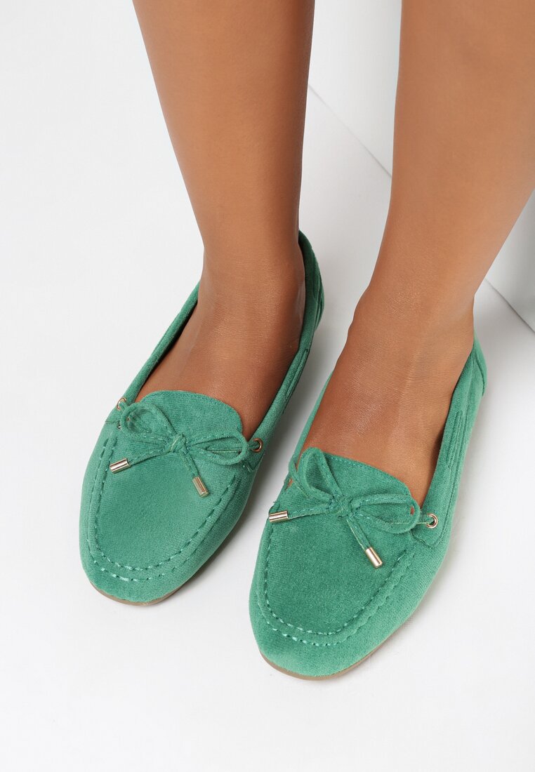 Zielone Mokasyny Kabbey