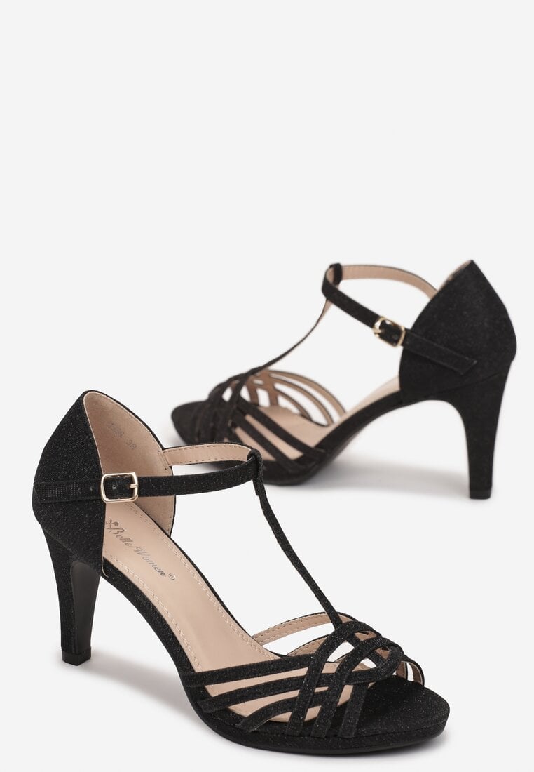 Czarne Sandały Amarhima