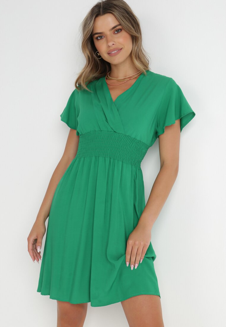 Zielona Sukienka z Wiskozy Saede