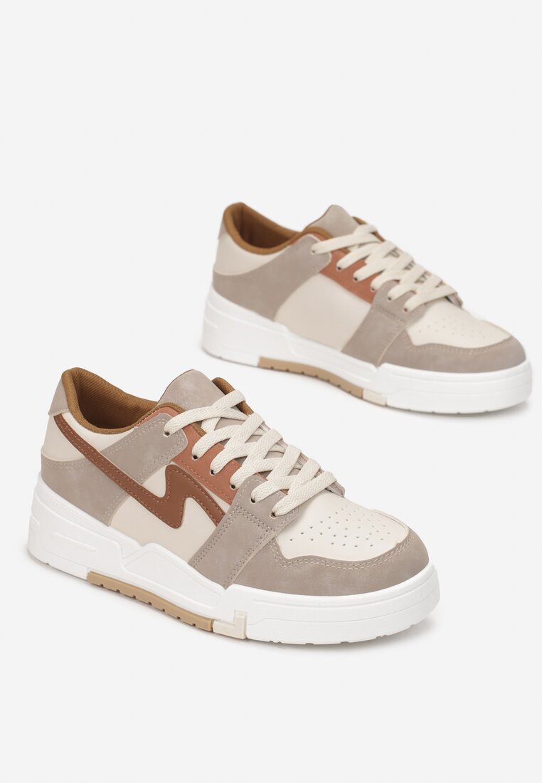 Ciemnobeżowe Sneakersy Maliya