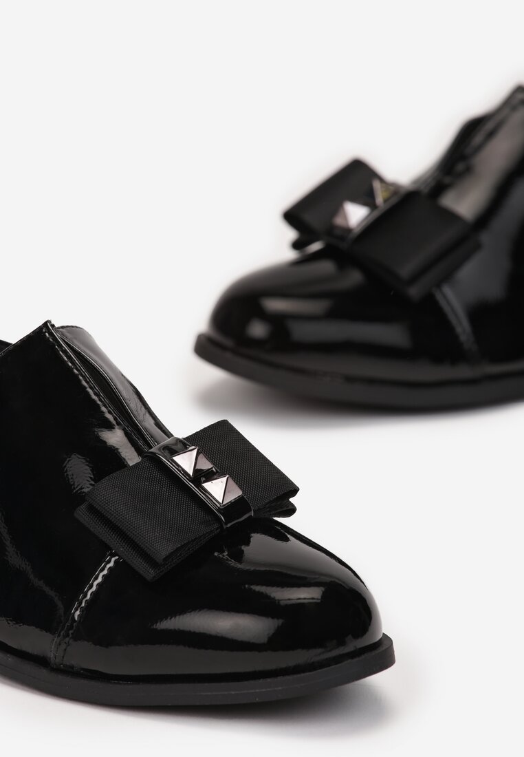 Czarne Półbuty ze Skórzaną Wkładką Europa