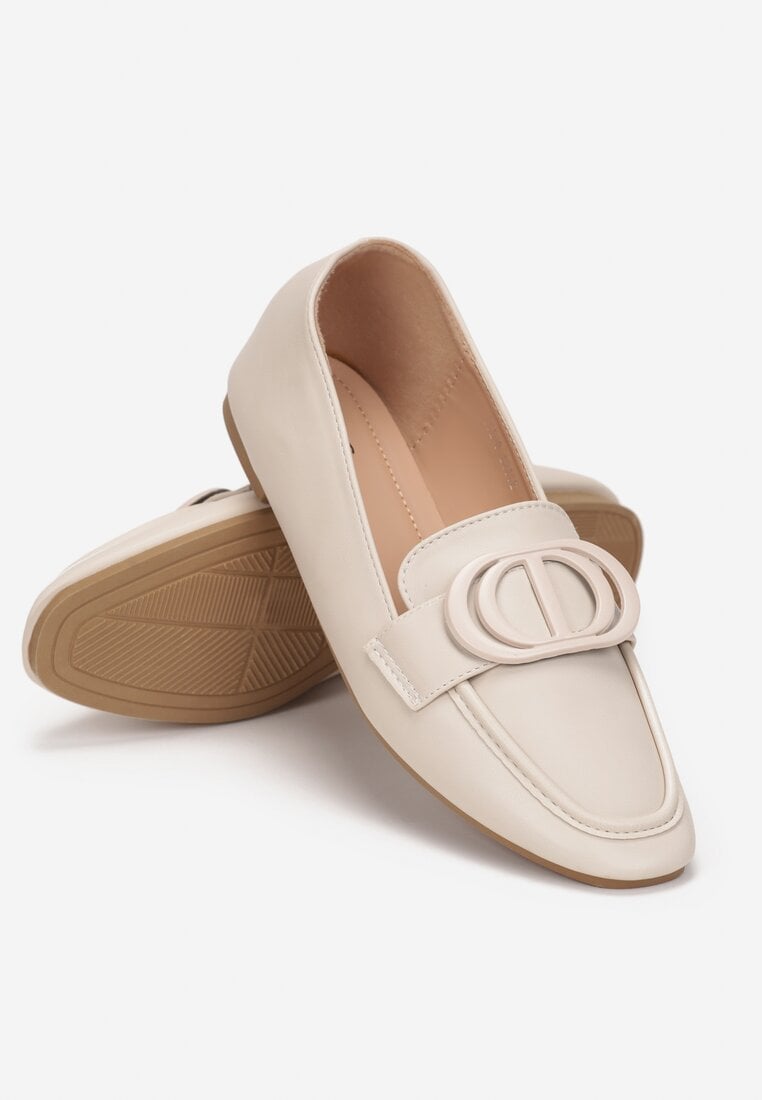 Jasnobeżowe Mokasyny Thaliera